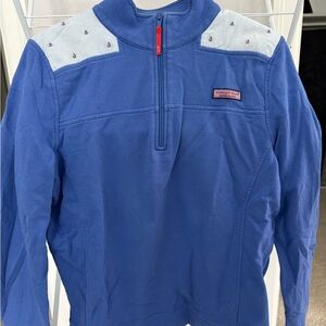 Vineyard Vines Blue Quarter-Zip Jacket